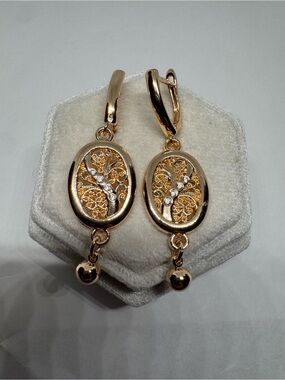 Vintage Rose Gold Plated Earrings